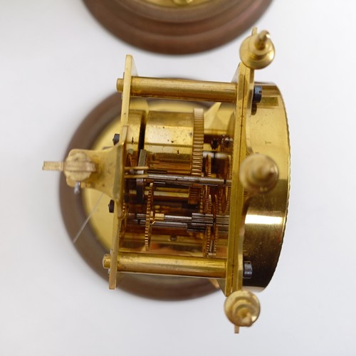 1501 - Three 400 day clocks, under glass domes (3)