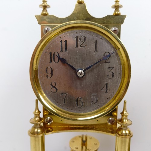 1502 - Three 400 day clocks, under glass domes (3)