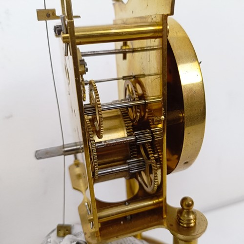 1502 - Three 400 day clocks, under glass domes (3)