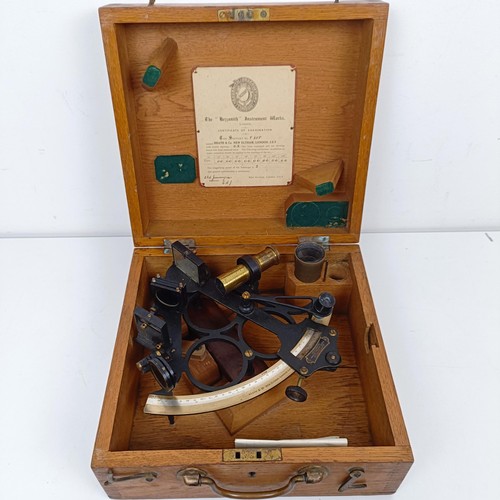 1508 - A Heath & Co of London sextant, in an oak case