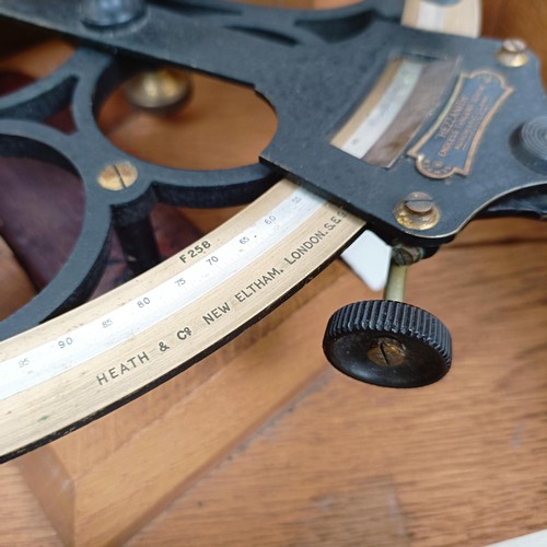 1508 - A Heath & Co of London sextant, in an oak case