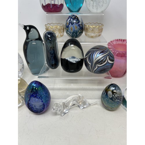 1355 - Assorted glass paperweights (2 boxes)