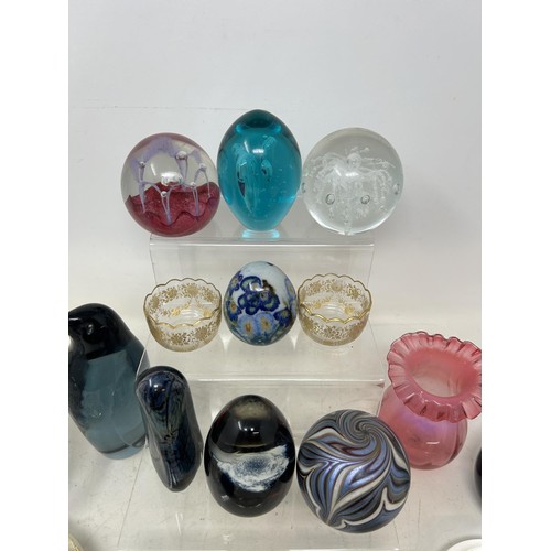 1355 - Assorted glass paperweights (2 boxes)