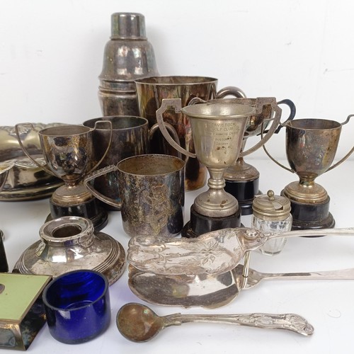 1410 - Assorted silver plate (box)