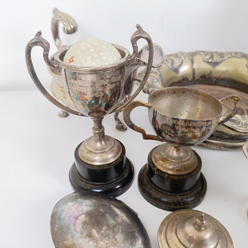 1410 - Assorted silver plate (box)