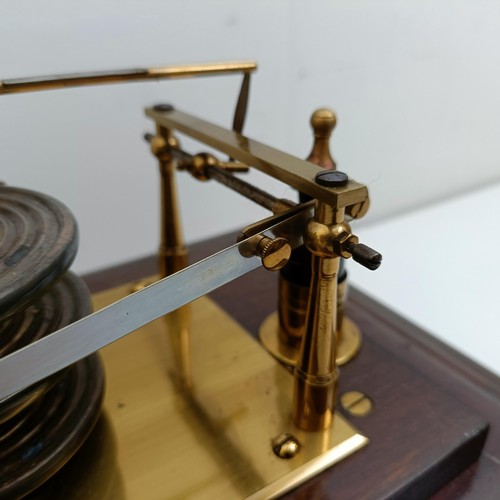 1496 - A barograph, by Reynolds & Bransom Ltd, of Leeds, in a mahogany case, 37 cm wide