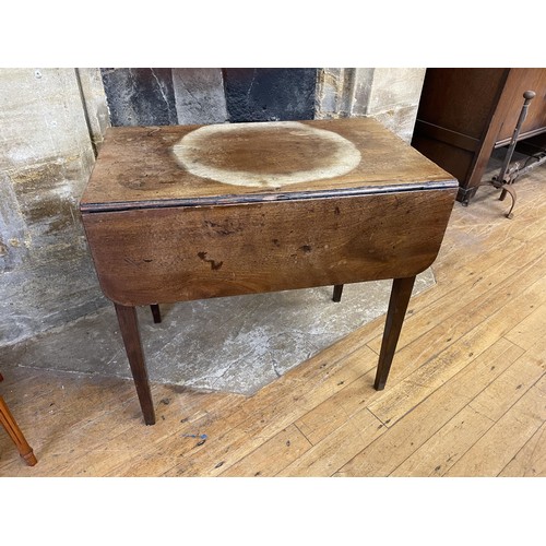 1635 - A mahogany side table, 100 cm wide, and assorted other furniture (qty)