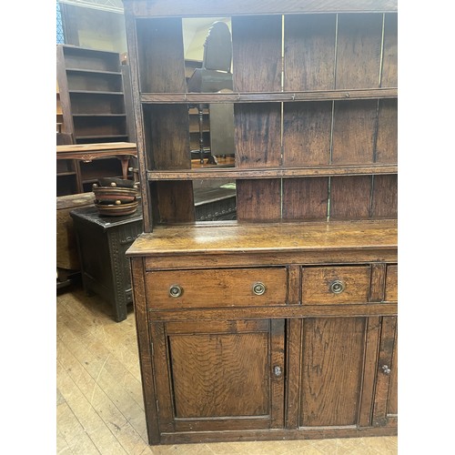 1649 - A country made oak dresser, 153 cm wide