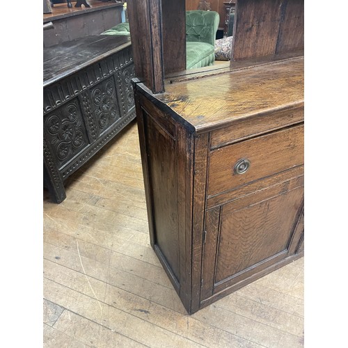 1649 - A country made oak dresser, 153 cm wide