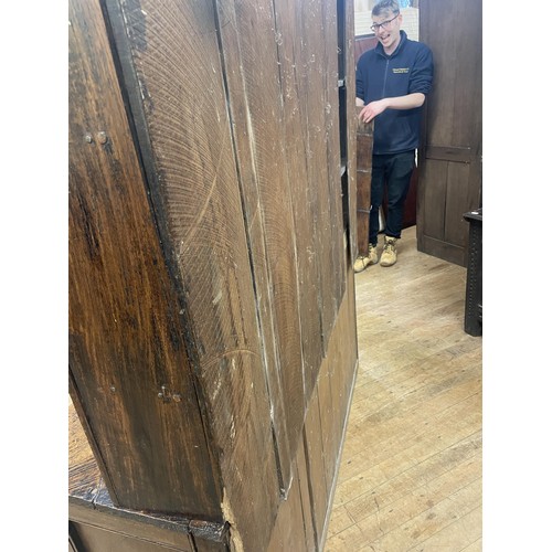 1649 - A country made oak dresser, 153 cm wide