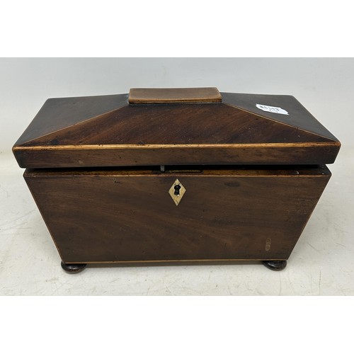 1378 - A 19th century coromandel tea caddy, the hinged top to reveal two caddies and a mixing bowl, 31 cm w... 