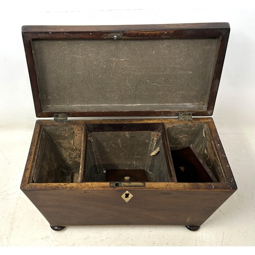 1378 - A 19th century coromandel tea caddy, the hinged top to reveal two caddies and a mixing bowl, 31 cm w... 