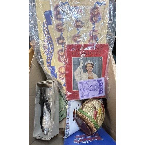 1382 - Assorted Royal memorabilia, and other items (box)