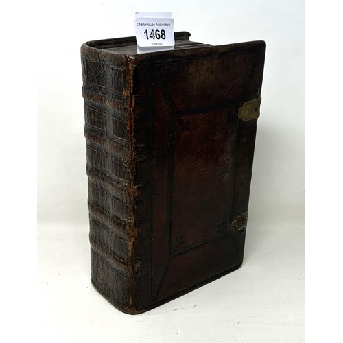 1468 - A 19th century Dutch bible, 1851, panel calf, lacks straps