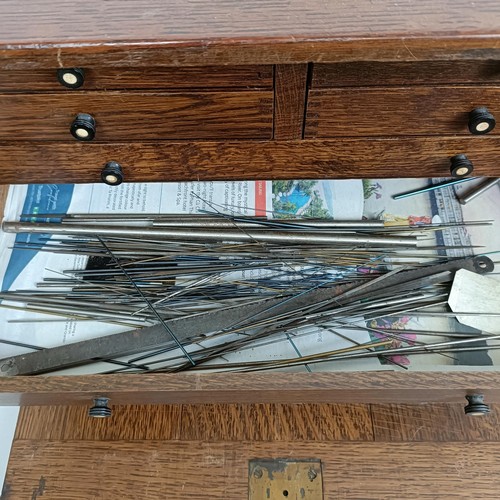 1503 - A group of assorted watchmakers and other tools, in a cabinet, and others loose (box)