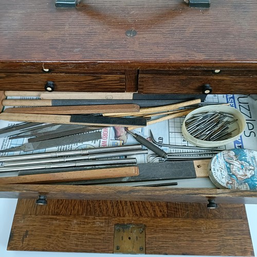 1503 - A group of assorted watchmakers and other tools, in a cabinet, and others loose (box)