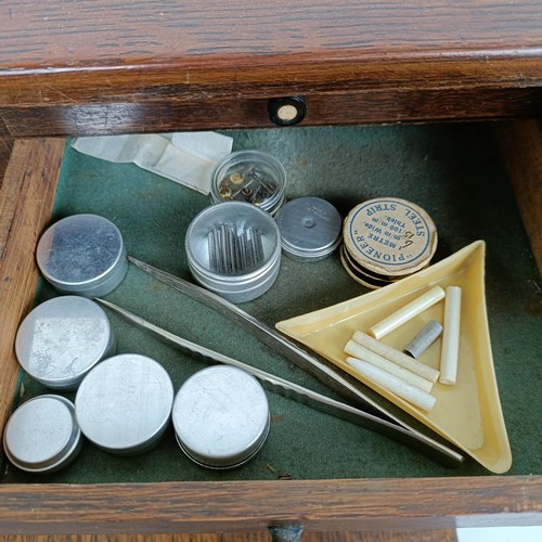 1503 - A group of assorted watchmakers and other tools, in a cabinet, and others loose (box)