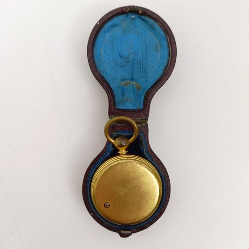 1529 - A late 19th/early 20th century pocket compensated barometer, by Apps 433 Strand London, in a leather... 