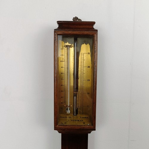 1530 - A stick barometer, by I Newman, 90 cm