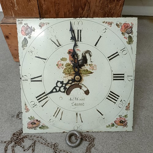 1535 - A longcase clock, with an associated painted dial, signed John Wood, Stroud, fitted a 30 hour moveme... 