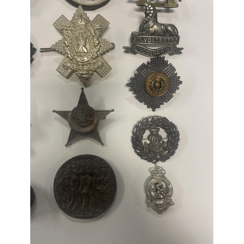 991A - Assorted Victorian and later military badges, and other items