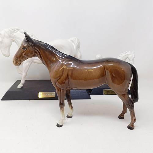 1458 - A Beswick huntsman, another, assorted Beswick horses, Beswick hounds and other Beswick items (qty)