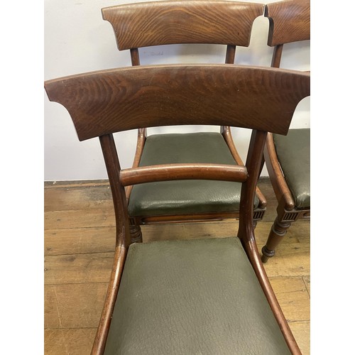 1623 - A set of six mahogany bar back dining chairs