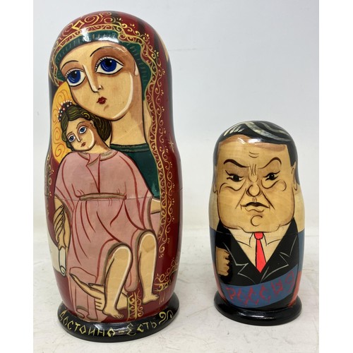 1476 - A novelty Russian doll, of past rulers, and assorted other items (2 boxes)