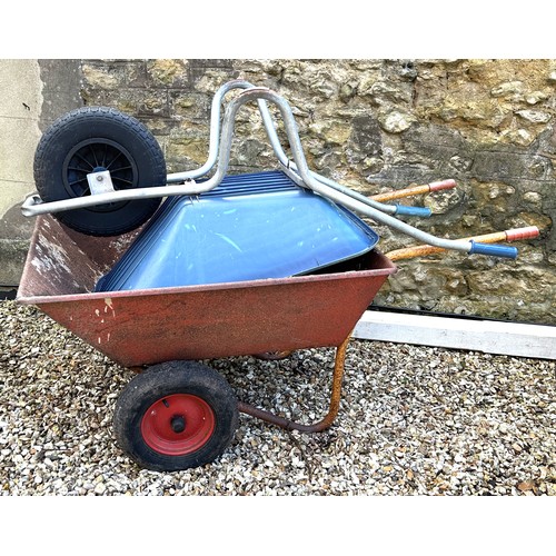 1703 - A garden wheelbarrow and another similar (2)