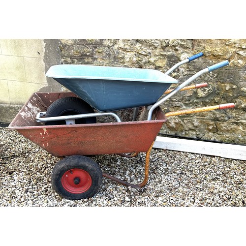 1703 - A garden wheelbarrow and another similar (2)