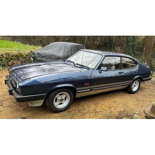 43 - 1985 Ford Capri 2.0 Laser Registration number B20 LSR Blue over grey with a black interior Purchased... 