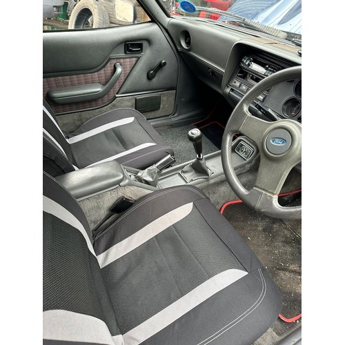 43 - 1985 Ford Capri 2.0 Laser Registration number B20 LSR Blue over grey with a black interior Purchased... 