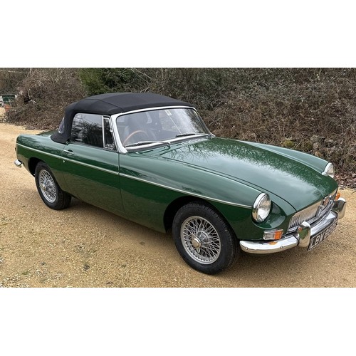 44 - 1967 MG B Roadster Registration number LBW 888E British racing green with a black leather interior B... 