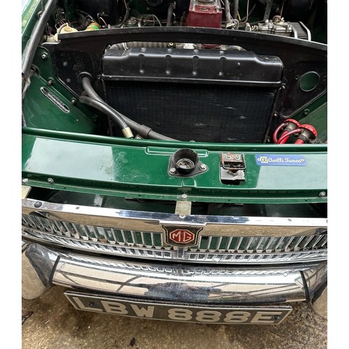 44 - 1967 MG B Roadster Registration number LBW 888E British racing green with a black leather interior B... 