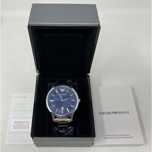 7 - A gentleman's stainless steel Emporio Armani AR-2477 wristwatch, boxed, with instruction booklet, ce... 