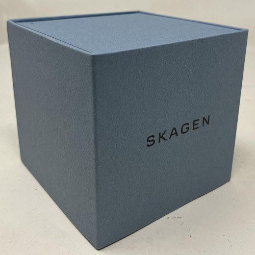 33 - A gentleman's titanium Skagen SKW6007 wristwatch, on a stainless steel mesh strap, boxed, with warra... 
