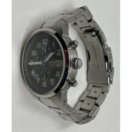 41 - A gentleman's stainless steel Casio Oceanus 100m WR Alarm Chronograph wristwatch, and assorted other... 