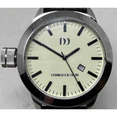 60 - A gentleman's stainless steel Danish Design IQ15Q1038 wristwatch, boxed, with warranty booklet