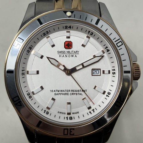 95 - A gentleman's stainless steel Swiss Military Hanowa 6-5161.7 wristwatch, and two other Swiss Militar... 