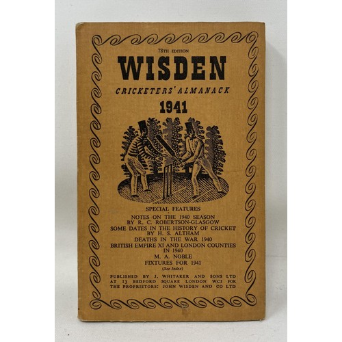 552 - A Wisden Cricketers' Almanack, 1941Provenance:  From the Harry Brewer Cricket Memorabilia Collection... 