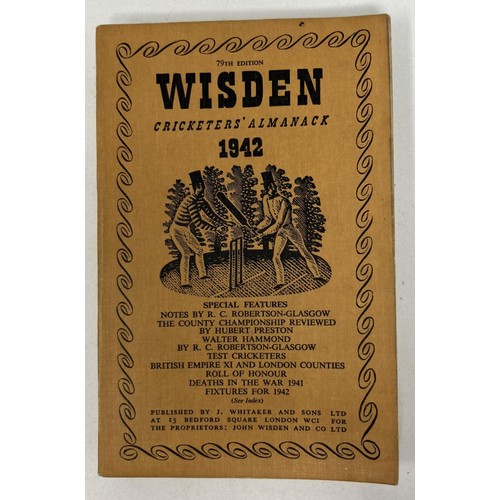 553 - A Wisden Cricketers' Almanack, 1942Provenance:  From the Harry Brewer Cricket Memorabilia Collection... 