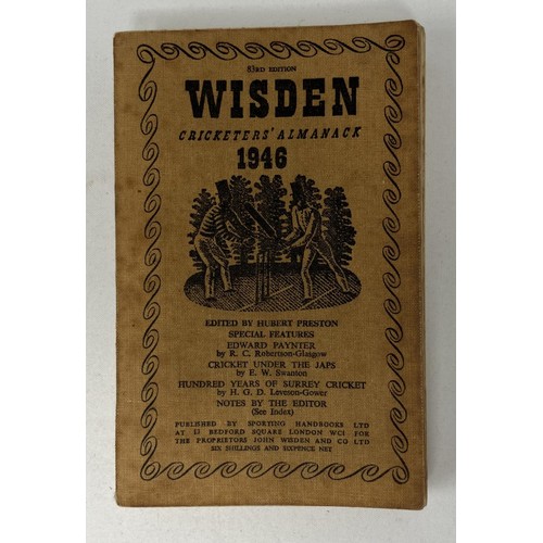 557 - A Wisden Cricketers' Almanack, 1946Provenance:  From the Harry Brewer Cricket Memorabilia Collection... 