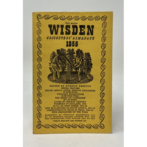 562 - A run of Wisden Cricketers' Almanacks, 1955-1959 (5)Provenance:  From the Harry Brewer Cricket Memor... 