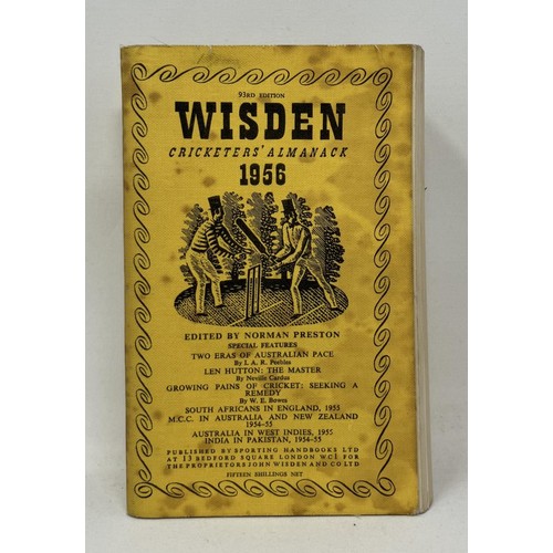 562 - A run of Wisden Cricketers' Almanacks, 1955-1959 (5)Provenance:  From the Harry Brewer Cricket Memor... 