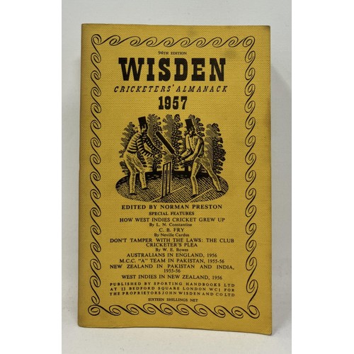 562 - A run of Wisden Cricketers' Almanacks, 1955-1959 (5)Provenance:  From the Harry Brewer Cricket Memor... 