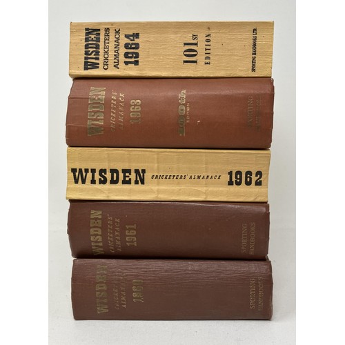 563 - A run of Wisden Cricketers' Almanacks, 1960-1964 (5)Provenance:  From the Harry Brewer Cricket Memor... 