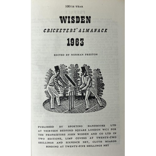 563 - A run of Wisden Cricketers' Almanacks, 1960-1964 (5)Provenance:  From the Harry Brewer Cricket Memor... 