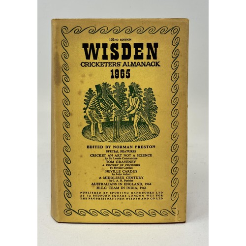 564 - A run of Wisden Cricketers' Almanacks, 1965-1969 (5)Provenance:  From the Harry Brewer Cricket Memor... 