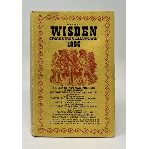 564 - A run of Wisden Cricketers' Almanacks, 1965-1969 (5)Provenance:  From the Harry Brewer Cricket Memor... 