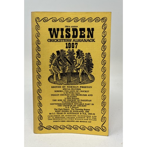 564 - A run of Wisden Cricketers' Almanacks, 1965-1969 (5)Provenance:  From the Harry Brewer Cricket Memor... 